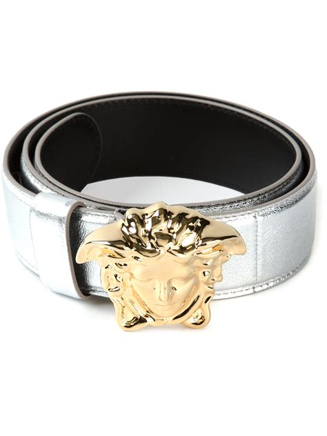 versace belt with silver medusa head buckle|versace medusa buckle leather belt.